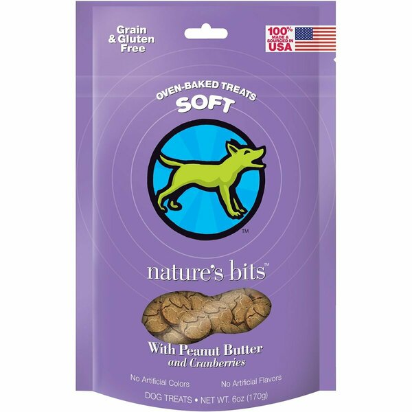 Multipet Nature'S Bits Dog Treats 6oz-Peanut Butter Soft 117420